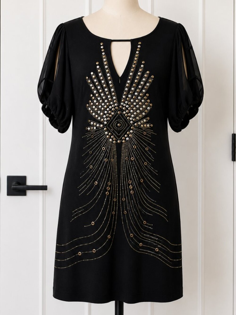 Bisou Bisou Black Embellished Dress